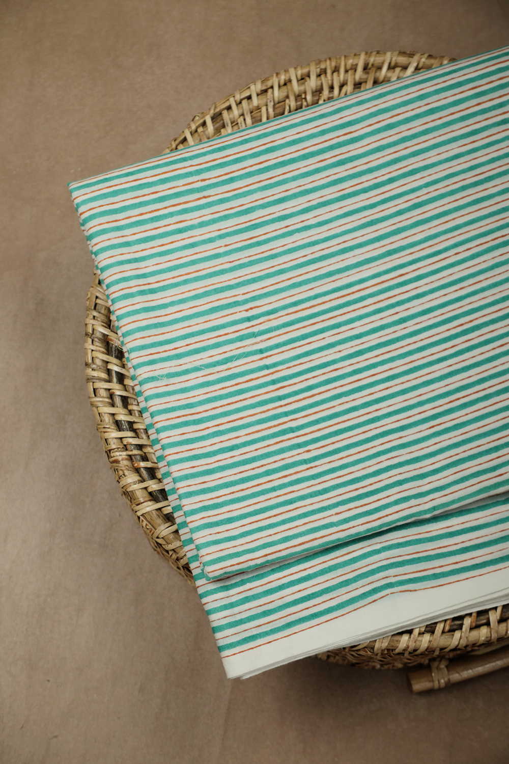 Stripe Pattern Sanganeri Cotton Fabric - 0.7m - Image 2