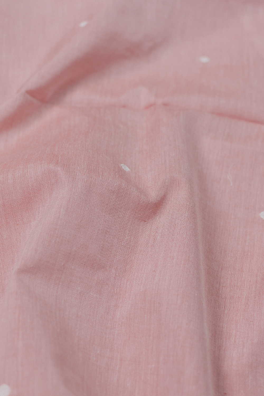 Creamy Pink Chanderi Cotton Fabric - 0.55m - Image 3
