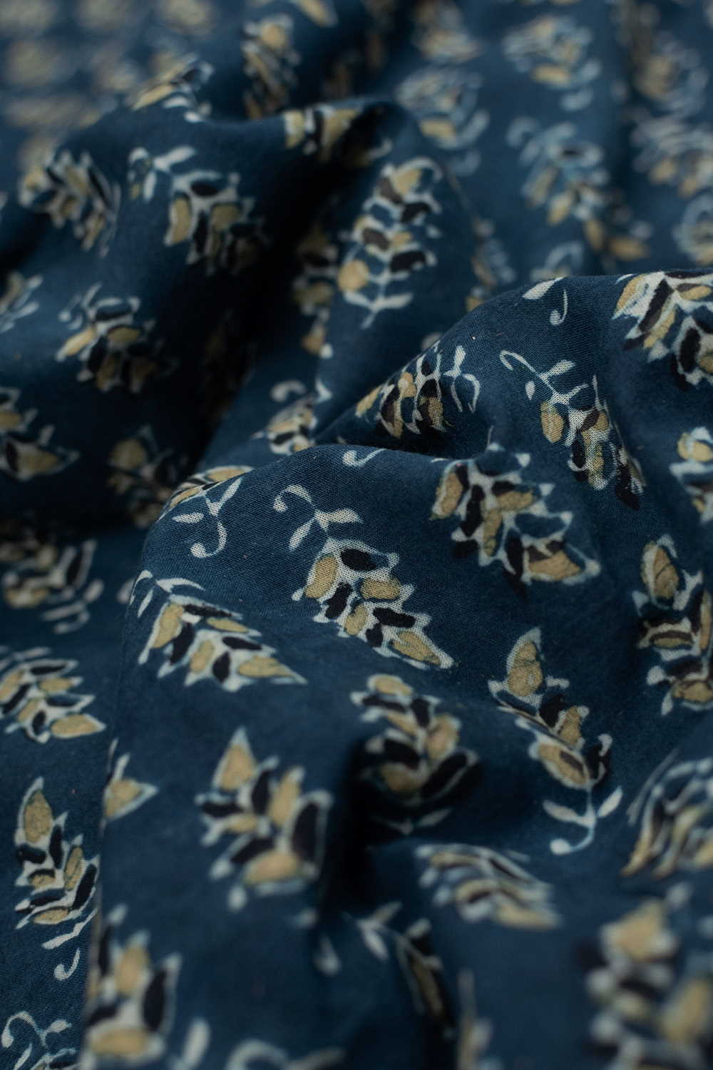 Indigo Ajrak Cotton Fabric - 0.7m - Image 2