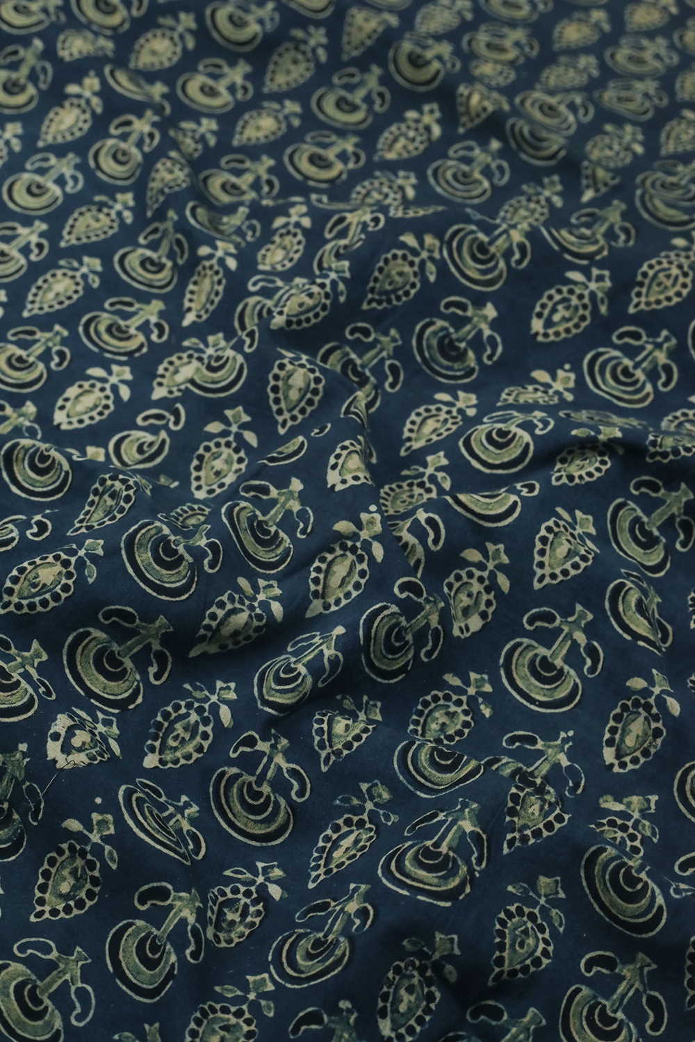Indigo Ajrak Cotton Fabric - 1.4m - Image 3