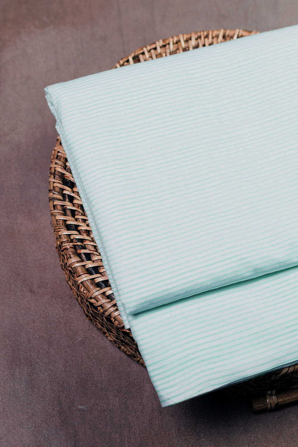 Stripes on Cream Sanganeri Cotton Fabric - 0.65m - Image 3