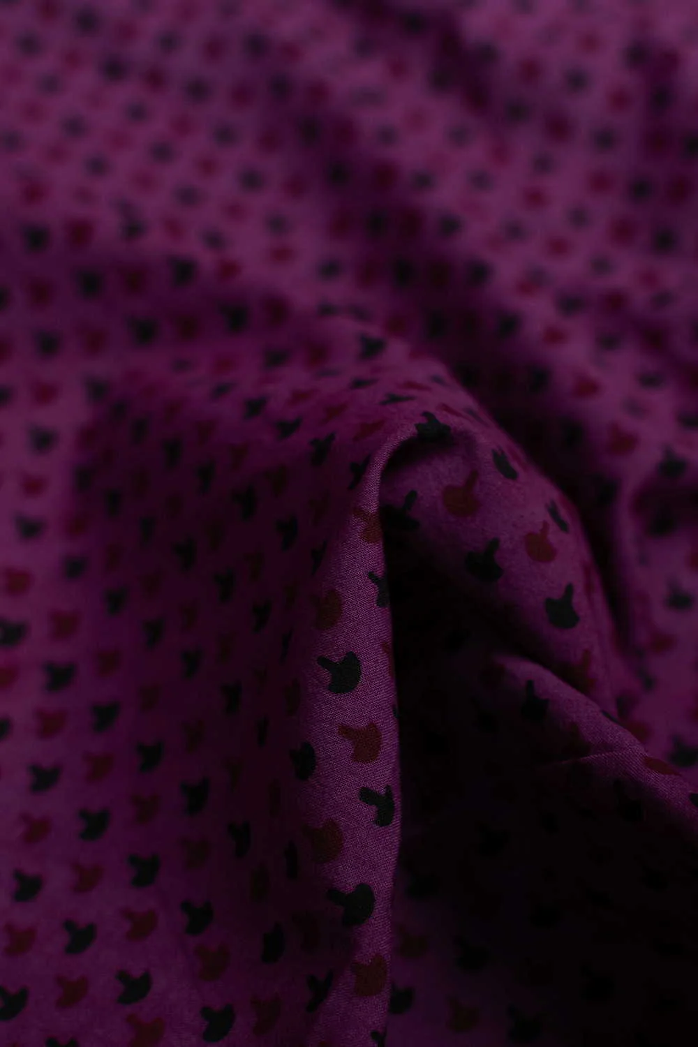 Tiny Motifs on Purple Bagh Cotton Fabric - 0.8m - Image 2