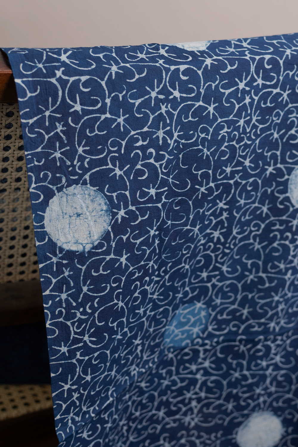 Indigo Dabu Cotton Fabric - 0.85m