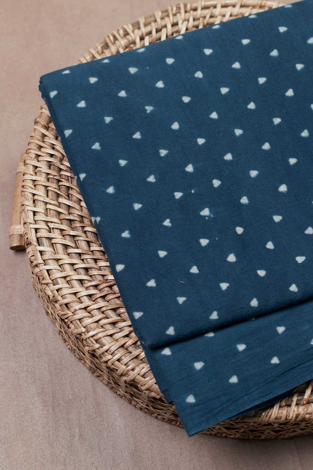Little Motifs - Indigo Ajrak Cotton Fabric - 0.85m