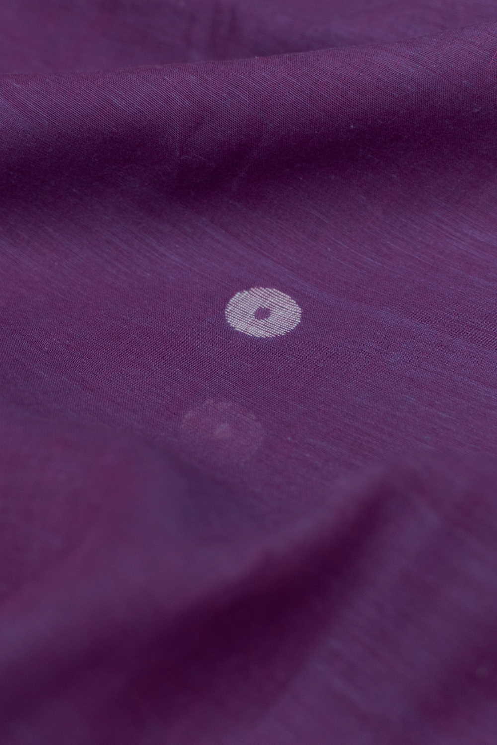 Purple - Cream Butta Jamdani Cotton Fabric - 0.65m - Image 2