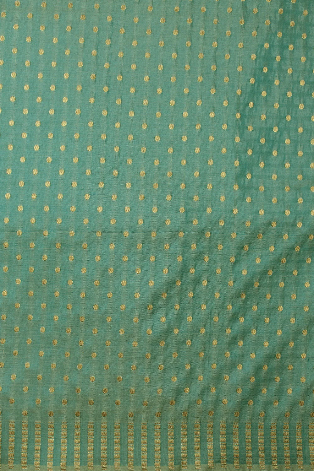 Mint Green Banarasi Silk Fabric - 1.6m - Image 3