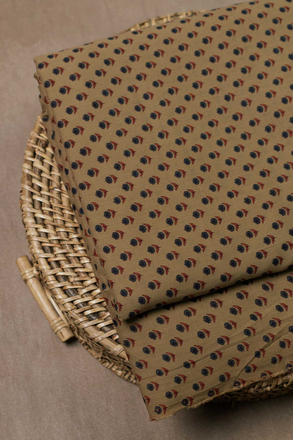 Shade of Green Sanganeri Mul Cotton Fabric - 1.4m - Image 2