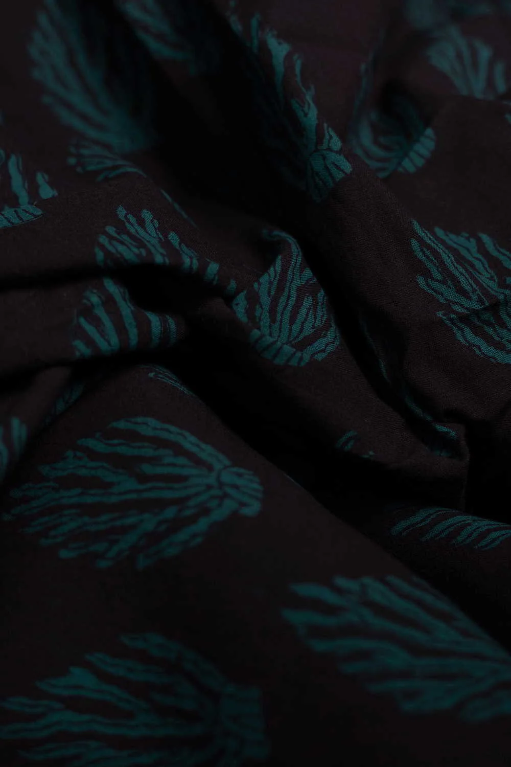 Green Motifs Bagh Cotton Fabric - 1m - Image 3
