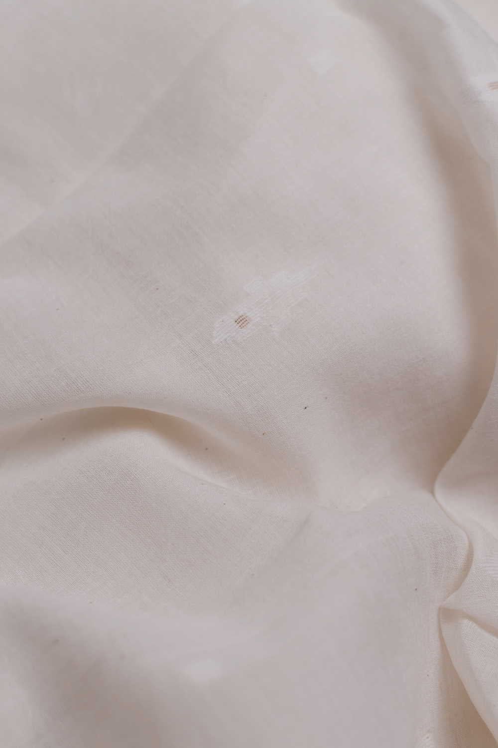 Off-White with Butta Jamdani Cotton Fabric - 0.65m - Image 2