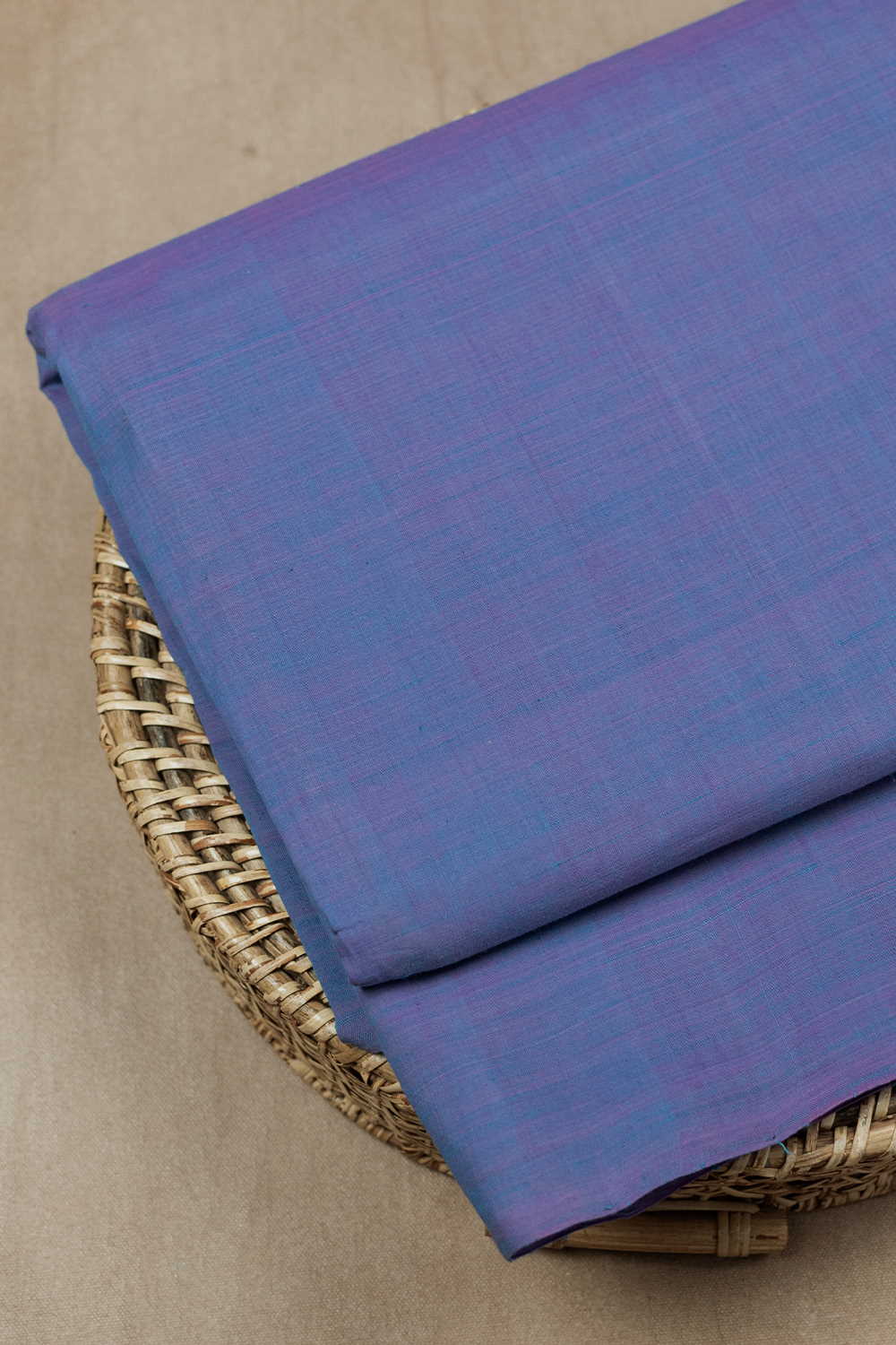 Dual Shaded Purple Handwoven Cotton Fabric - 0.75m
