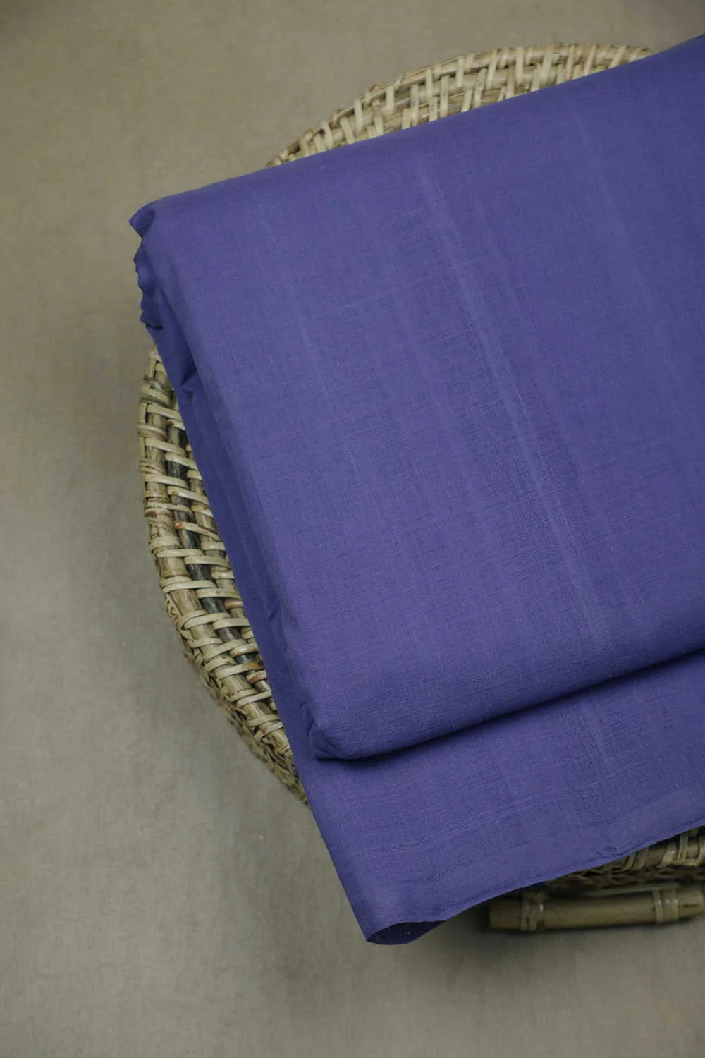 Faded Violet Mangalagiri Plain Cotton Fabric - 0.6m