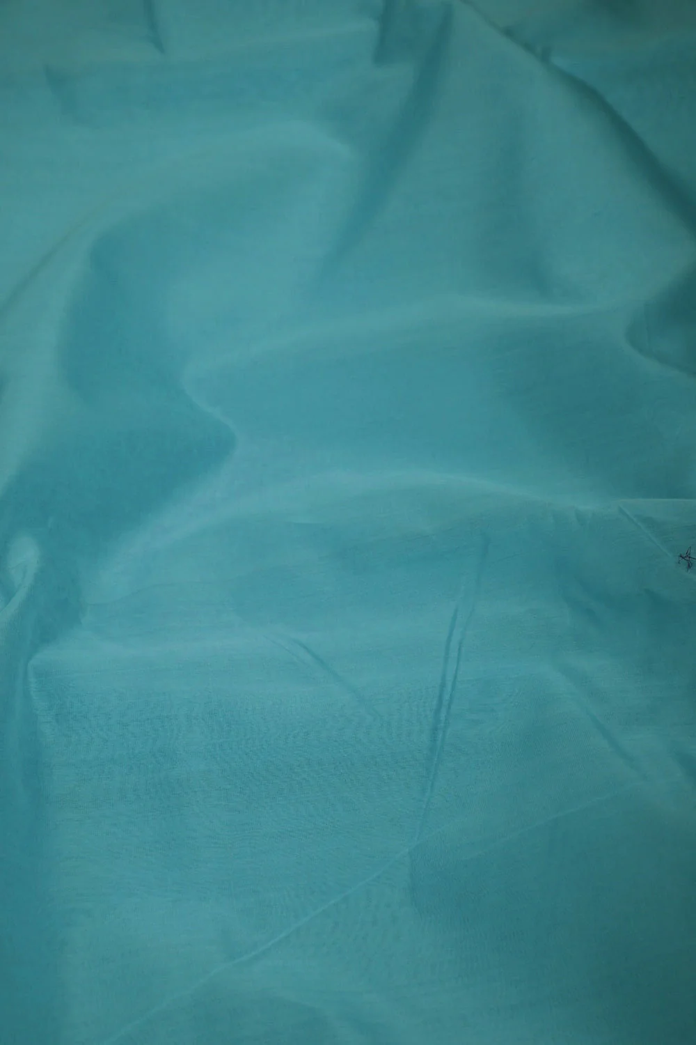 Sky Blue Silk Cotton Maheshwari Fabric - 1m - Image 2