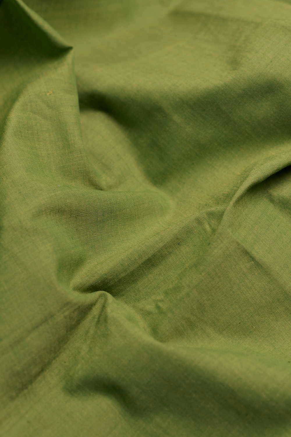 Pickle Green Yarn Dyed Handwoven Cotton Fabric - 0.6m - Image 2