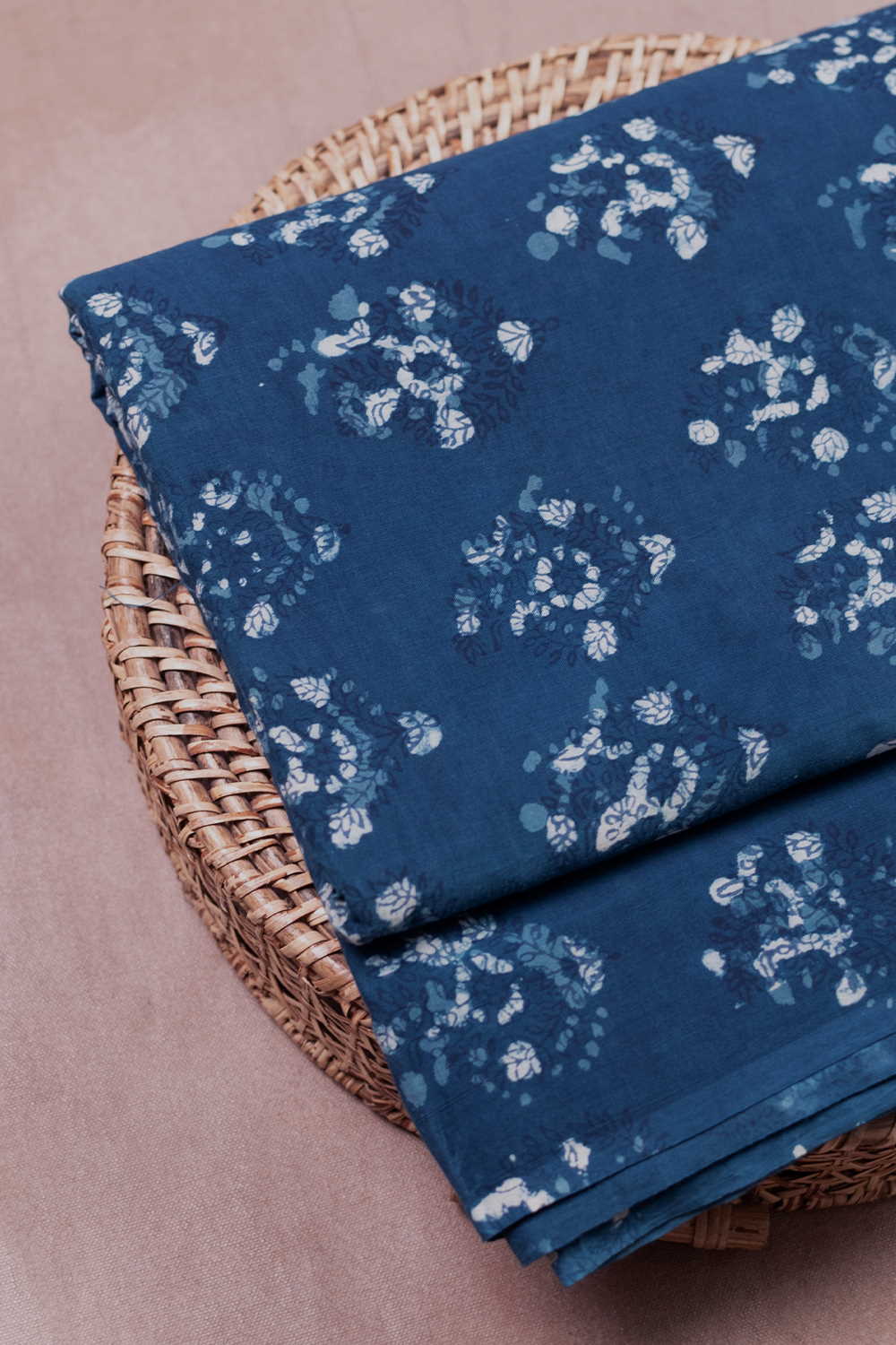 Big Butta - Indigo Dabu Cotton Fabric - 1.1m