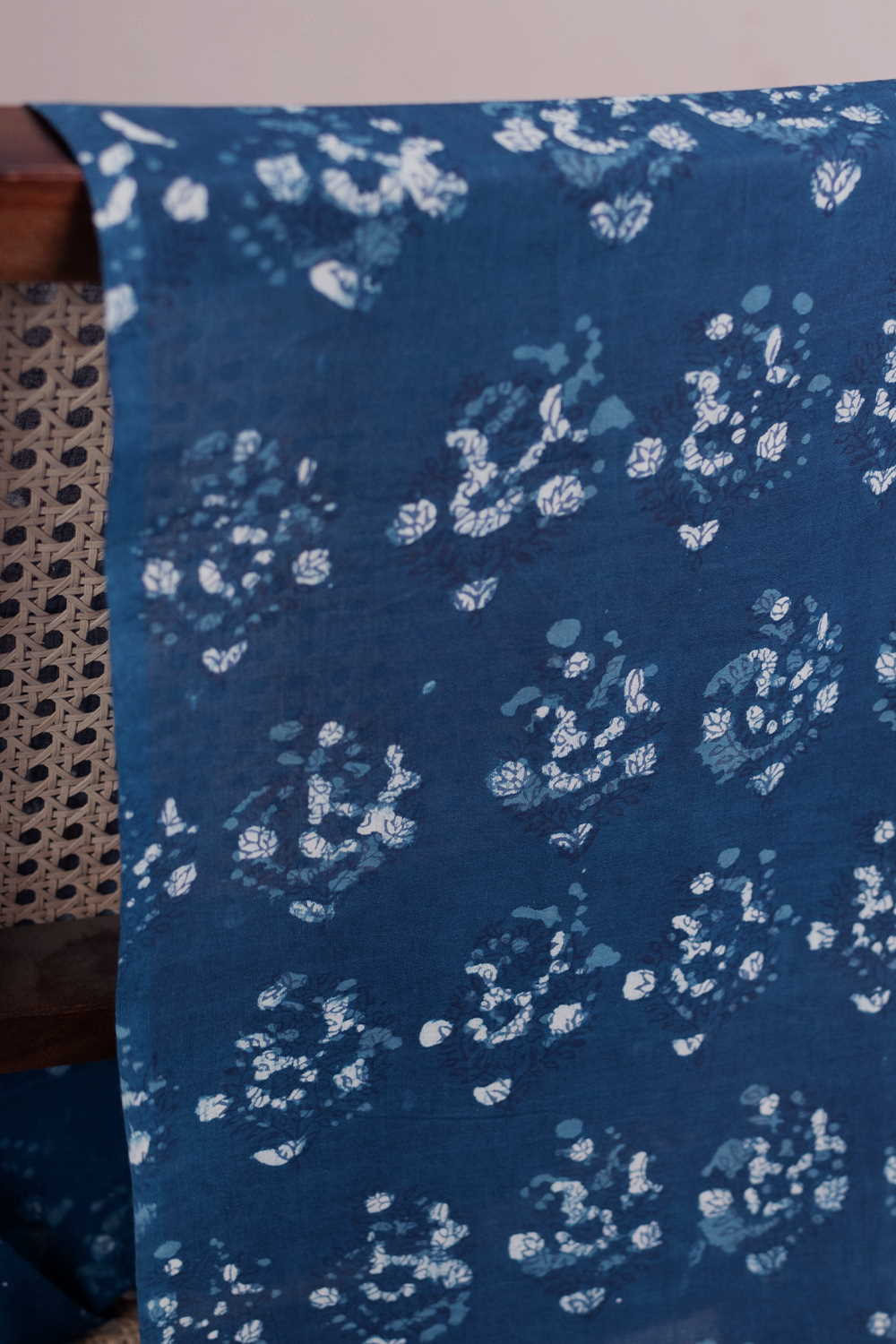 Big Butta - Indigo Dabu Cotton Fabric - 1.1m - Image 2