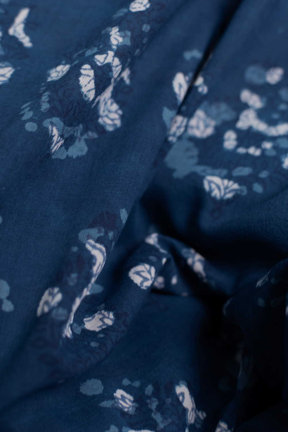 Big Butta - Indigo Dabu Cotton Fabric - 1.1m - Image 3
