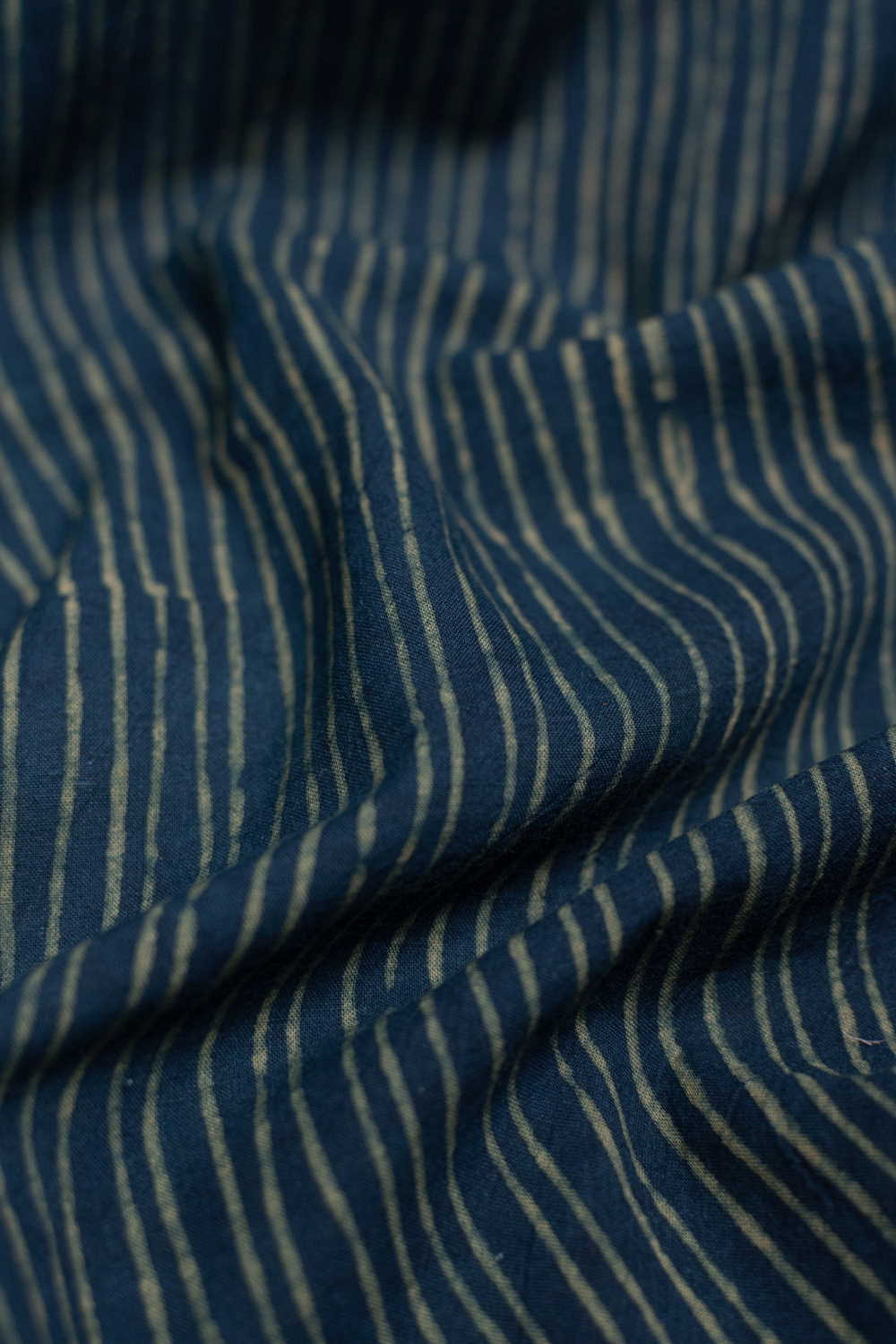 Subdued Indigo Ajrak Cotton Fabric - 0.7m - Image 2