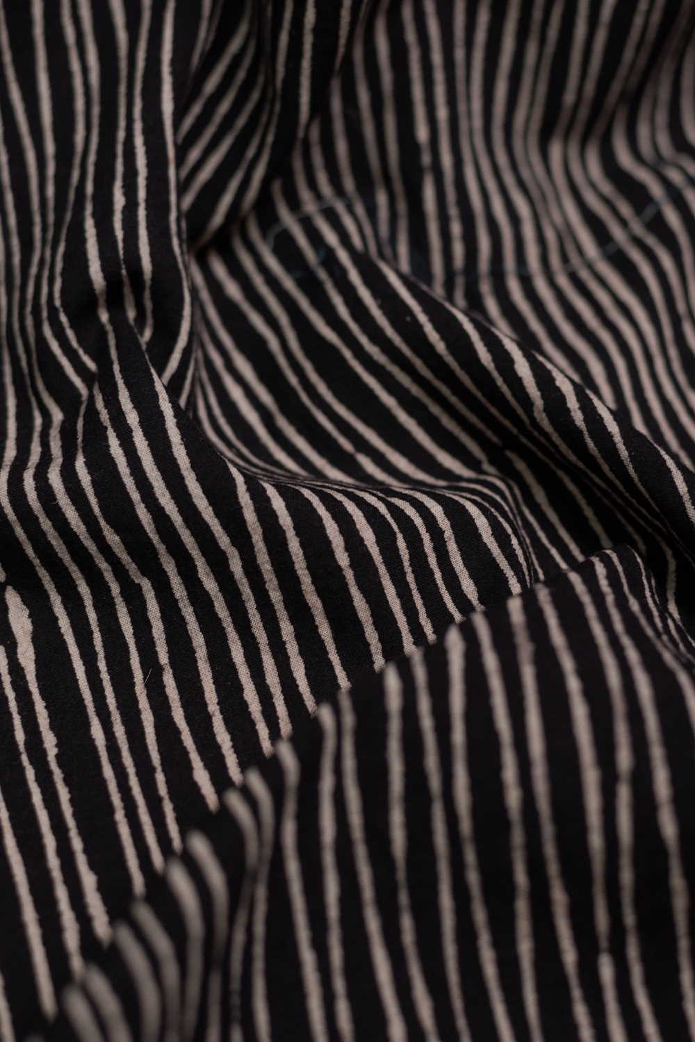 Line Pattern Ajrak Cotton Fabric - 1.3m - Image 2