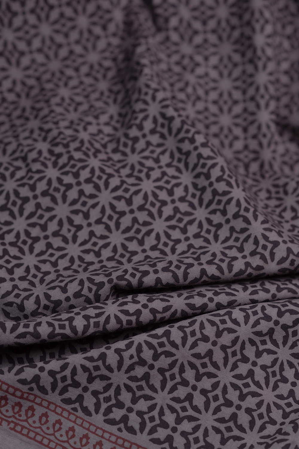 Slate Grey Bagh Cotton Fabric - 0.5m - Image 3