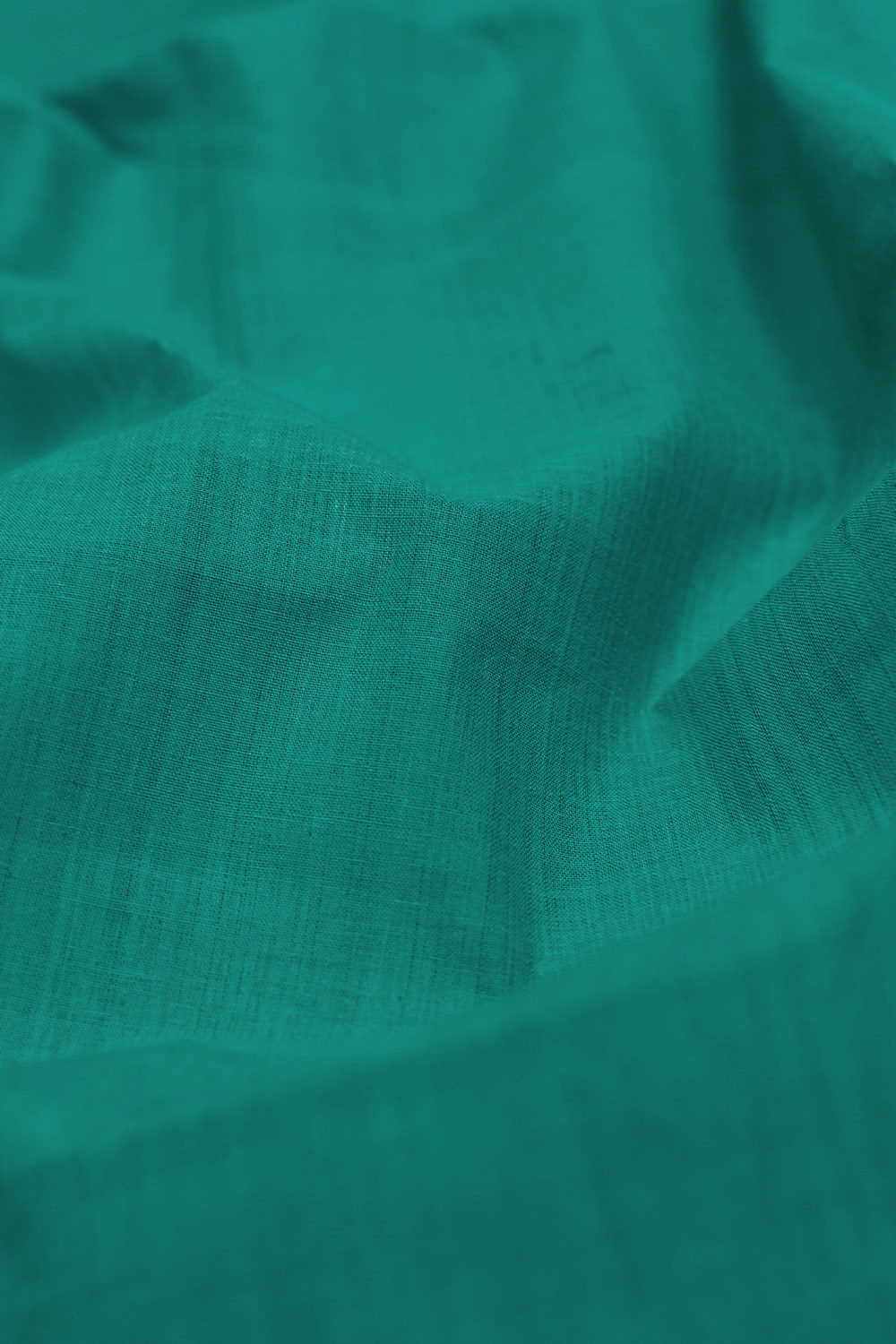 Plain Dark Green Mangalagiri Cotton Fabric - 1.4m - Image 2
