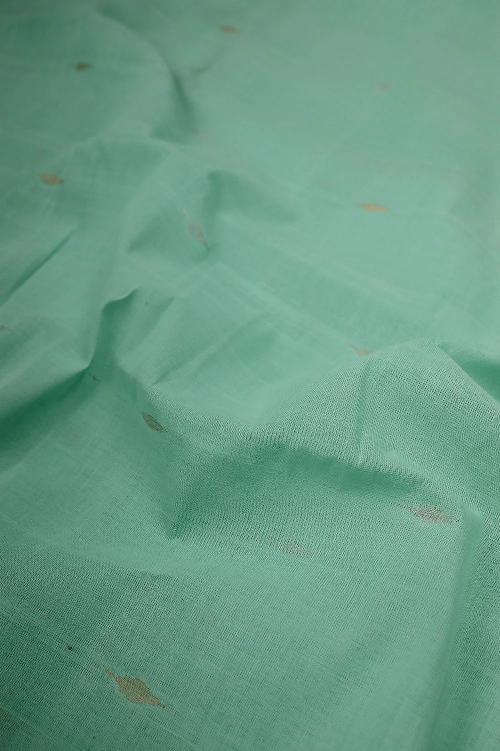 Mint Green Handspun Butta Cotton Fabric - 0.6m - Image 3