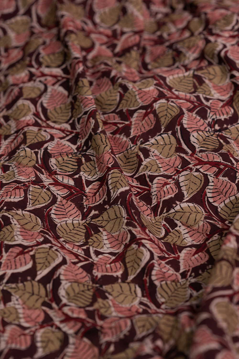 Autumn Vine Story Printed kalamkari Cotton Fabric - Image 3