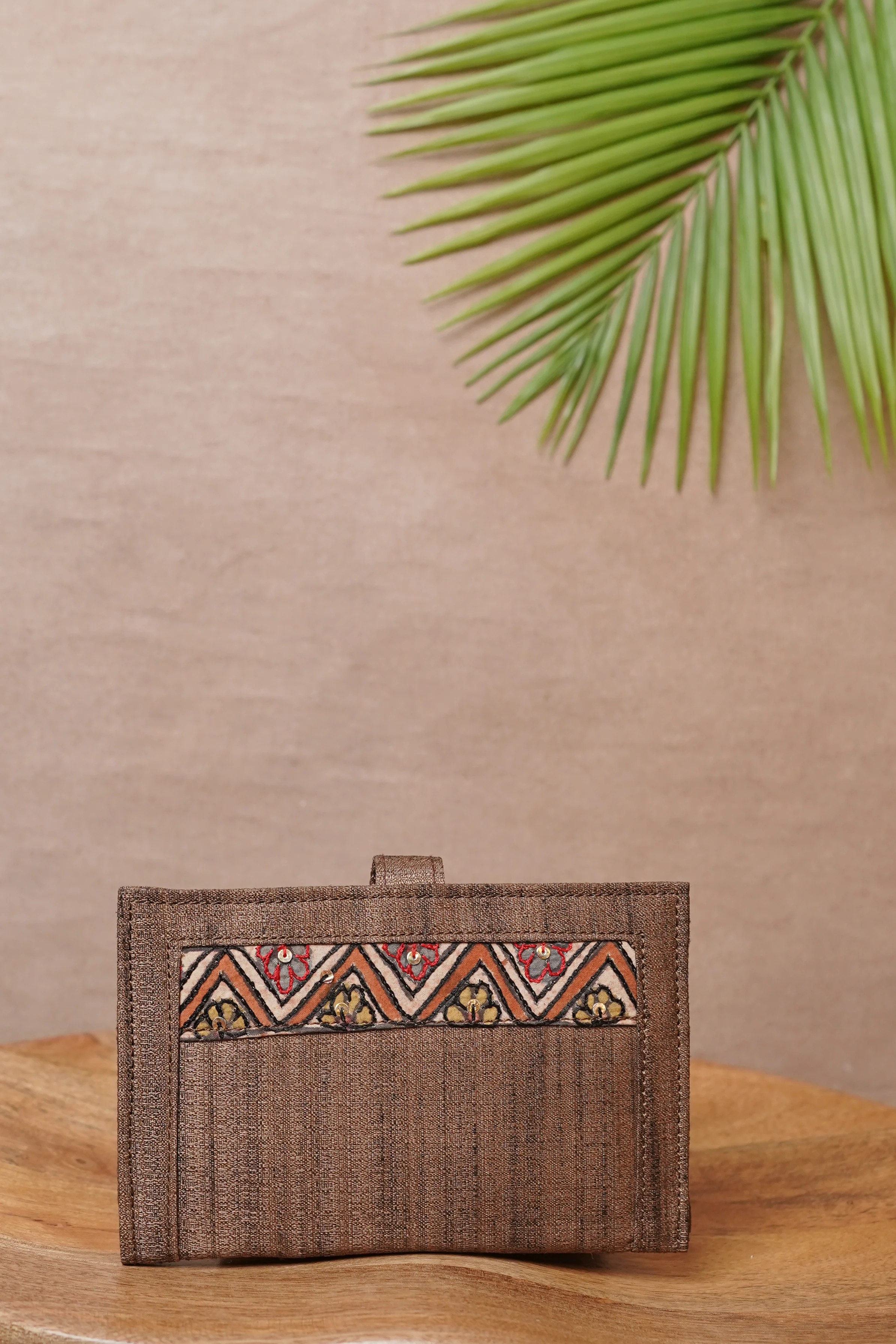 Magnetic Button Purse with Painted Design