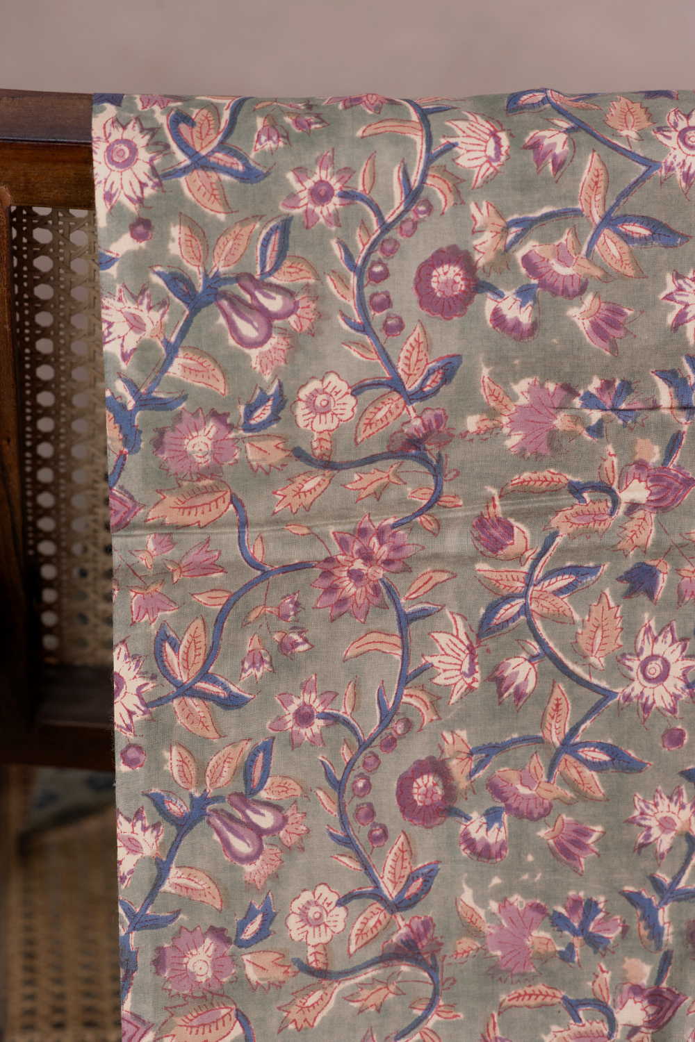 Fresh Summer Florals Sanganeri Cotton Fabric