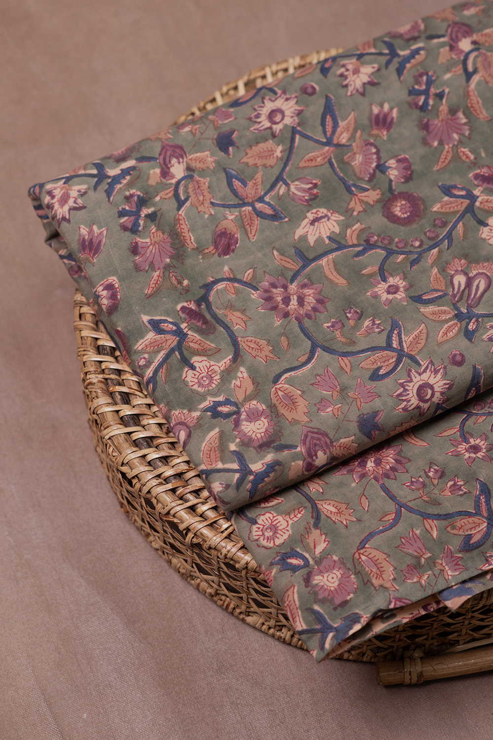 Fresh Summer Florals Sanganeri Cotton Fabric - Image 2