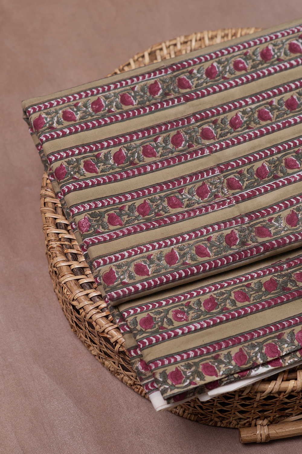 Vine Trail Florals Sanganeri Cotton Fabric