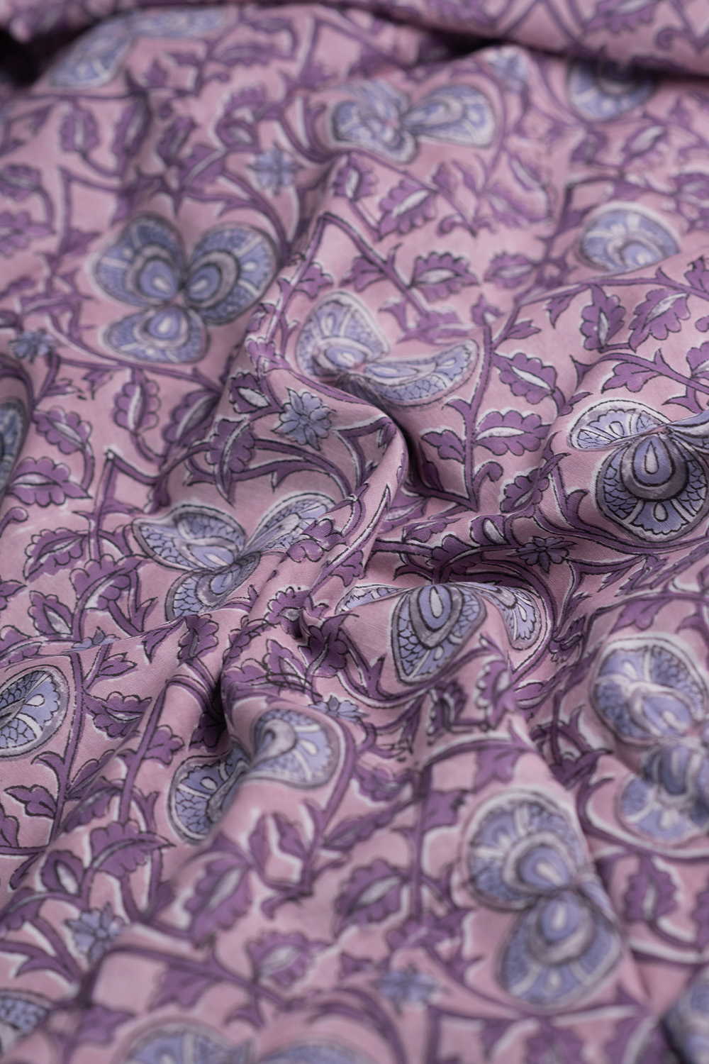 Floral Pattern Sanganeri Cotton Fabric - Image 3