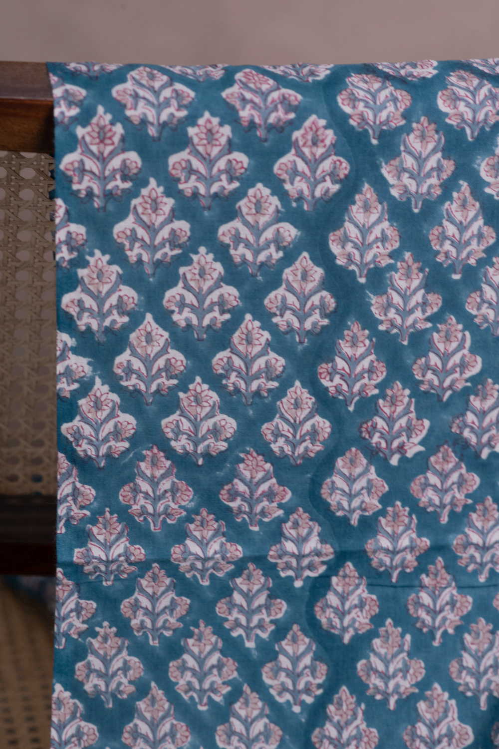 Classic Flower Butta Sanganeri Cotton Fabric