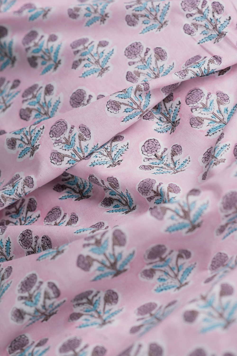 Blossom Butta Sanganeri Cotton Fabric - Image 3