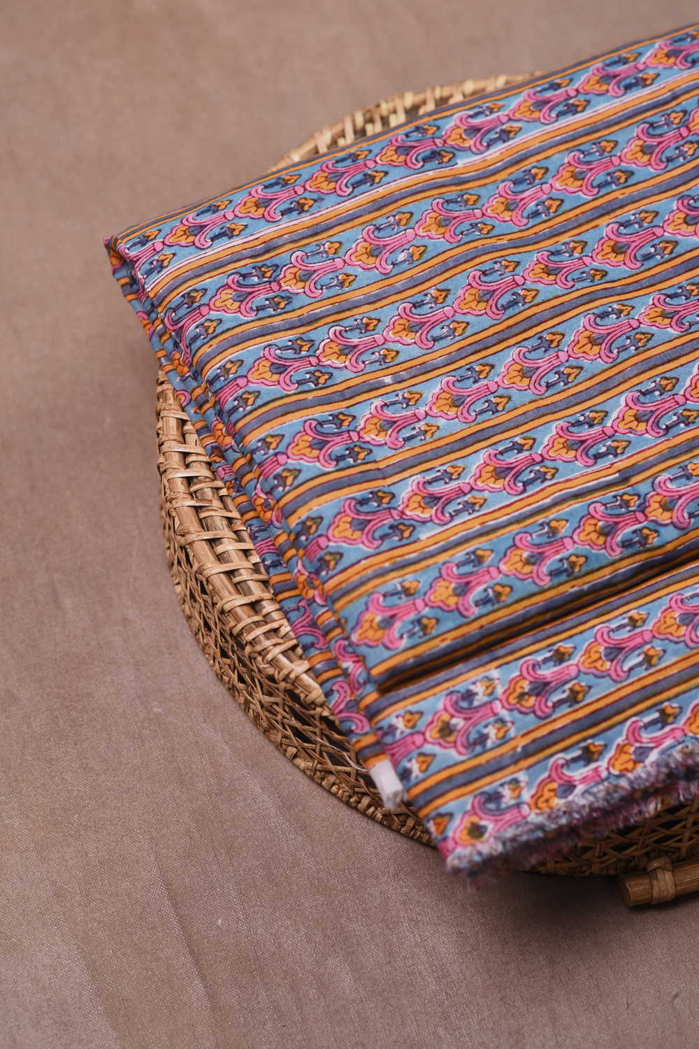 Running Floral Sanganeri Cotton Fabric