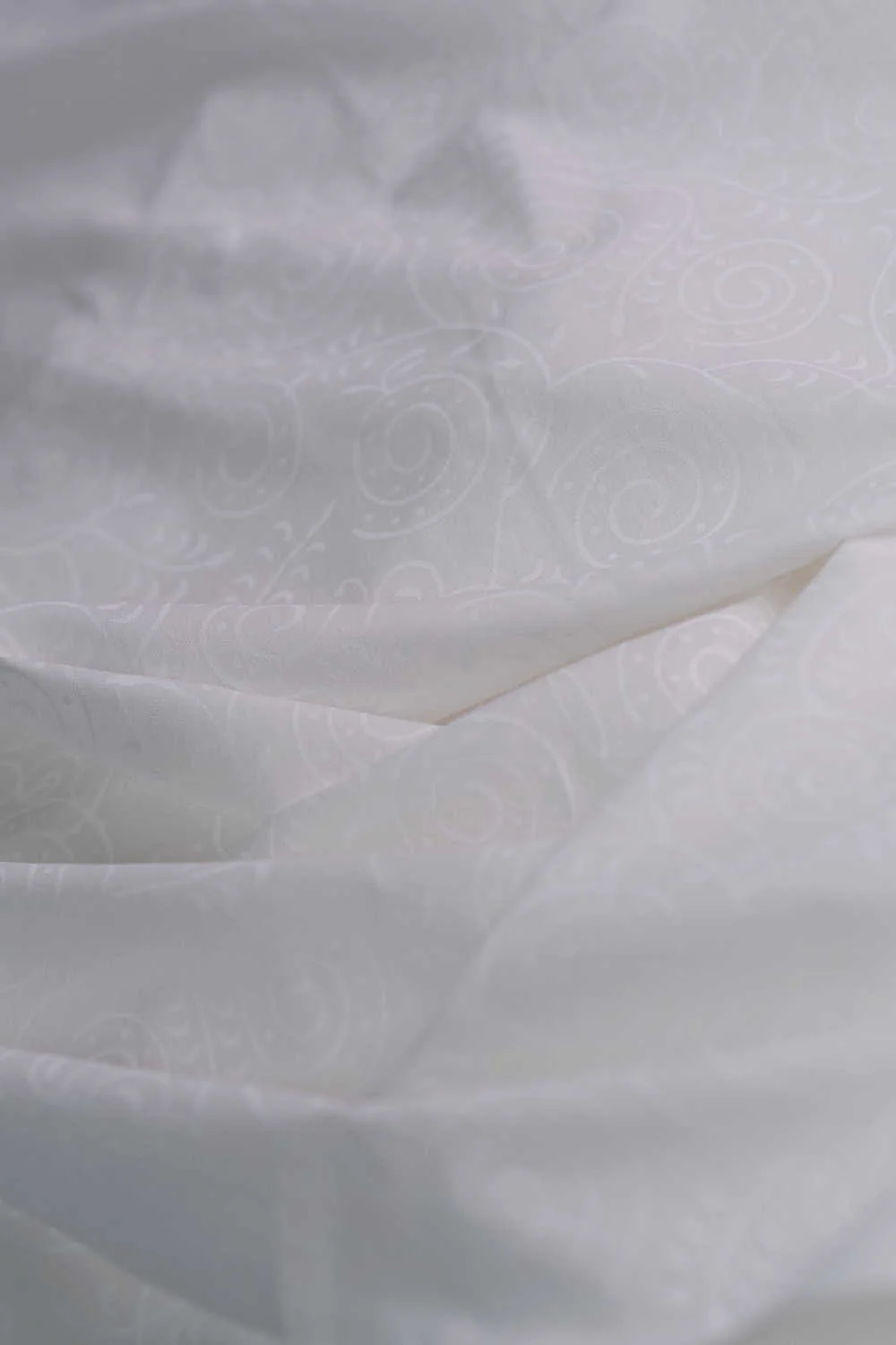 Cluster Floral on Cream Sanganeri Cotton Fabric - Image 3