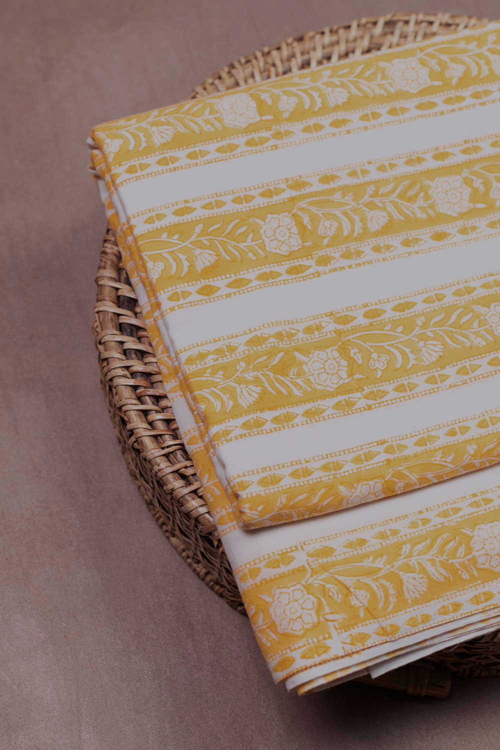 Sunshine Bloom Sanganeri Cotton Fabric - Image 3