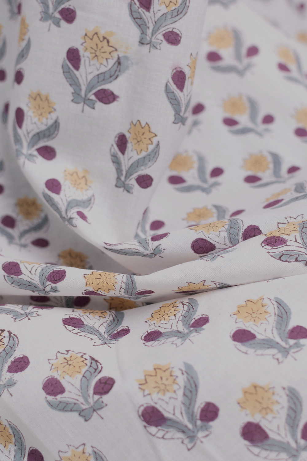 Sunberry Floral Sanganeri Cotton Fabric - Image 2