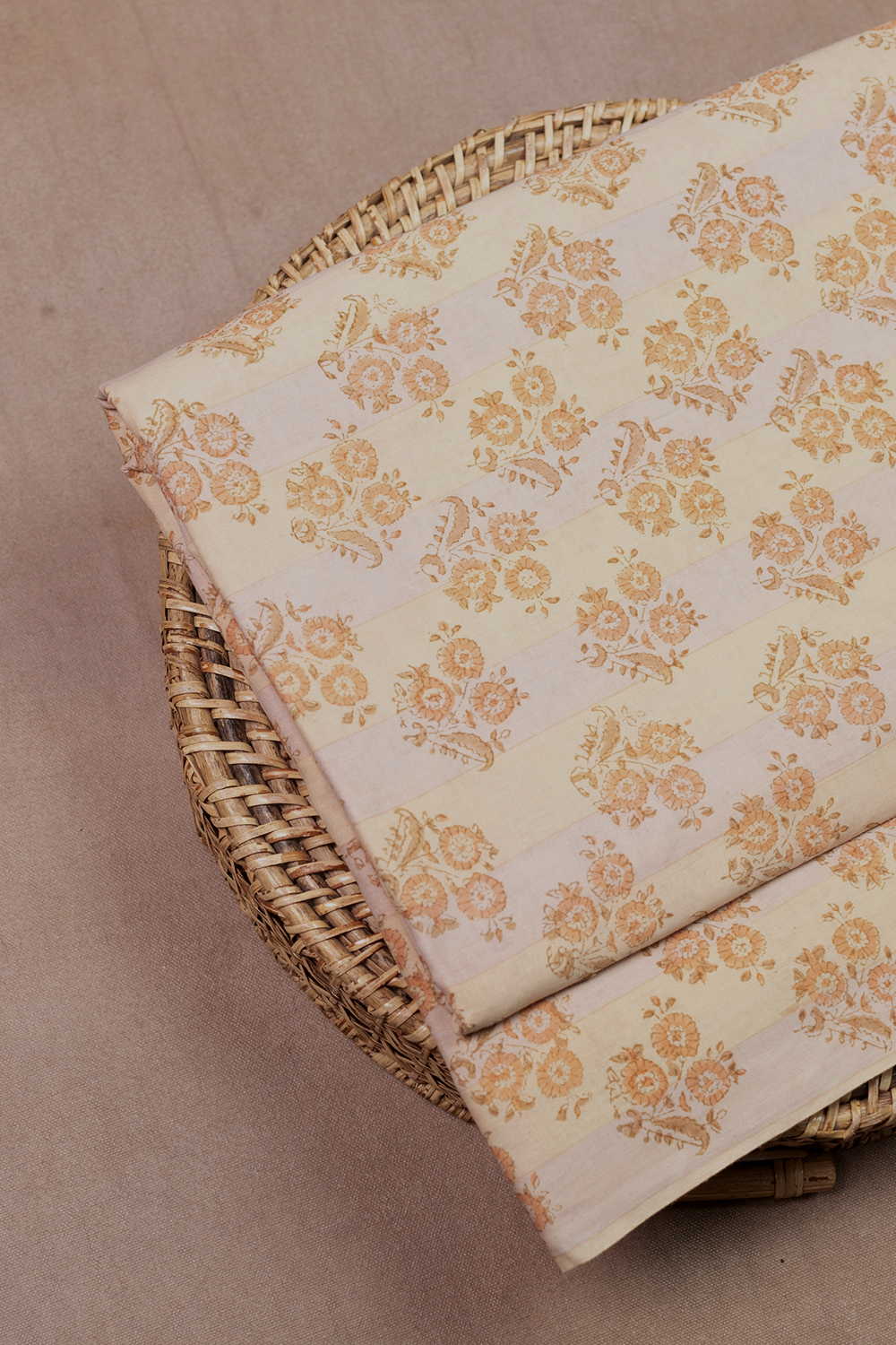Florets Sanganeri Cotton Fabric - Image 3