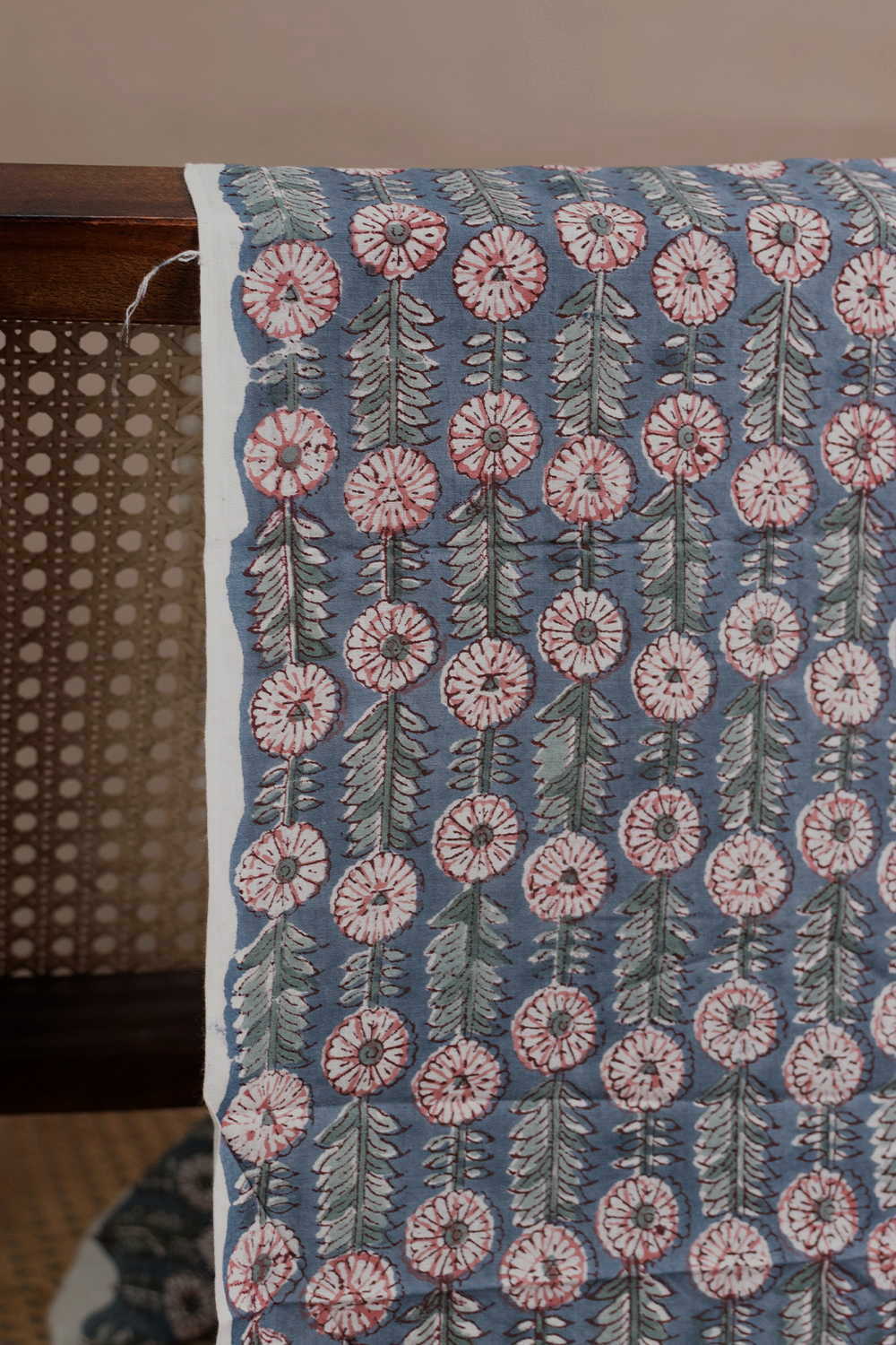 Floral Pattern Sanganeri Cotton Fabric