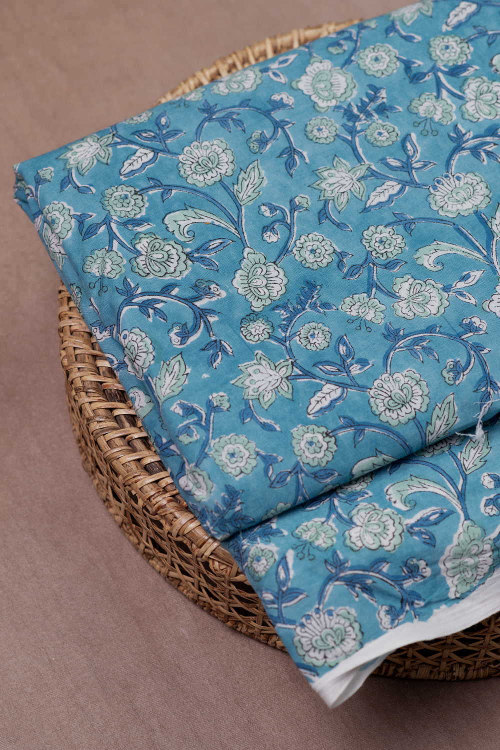 Sky Garden Sanganeri Cotton Fabric