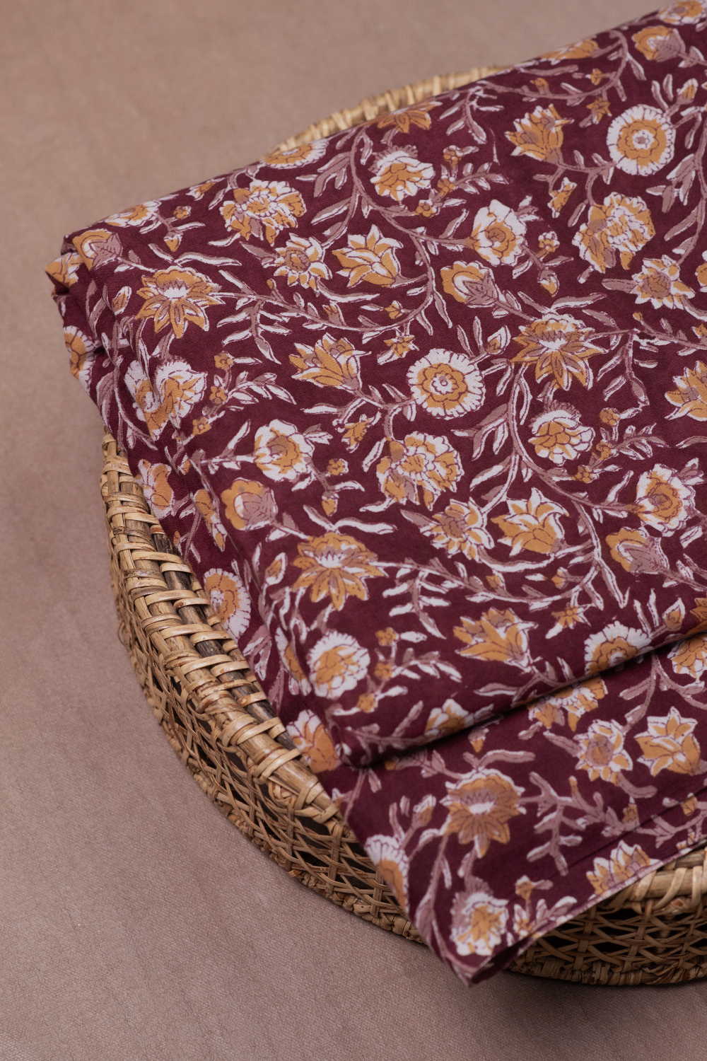 Vintage Garden Sanganeri Cotton Fabric