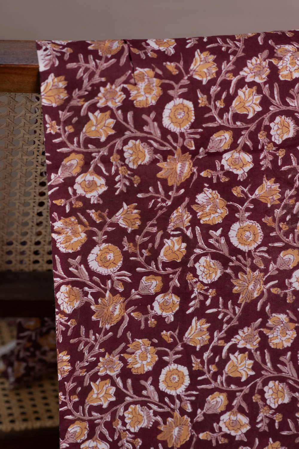 Vintage Garden Sanganeri Cotton Fabric - Image 3