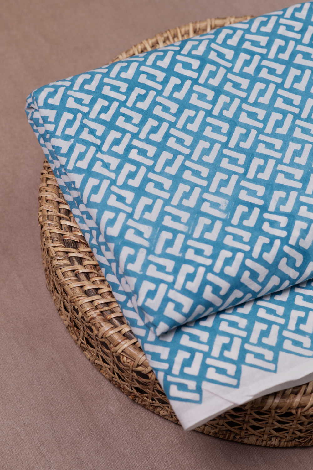 Blue Sanganeri Cotton Fabric