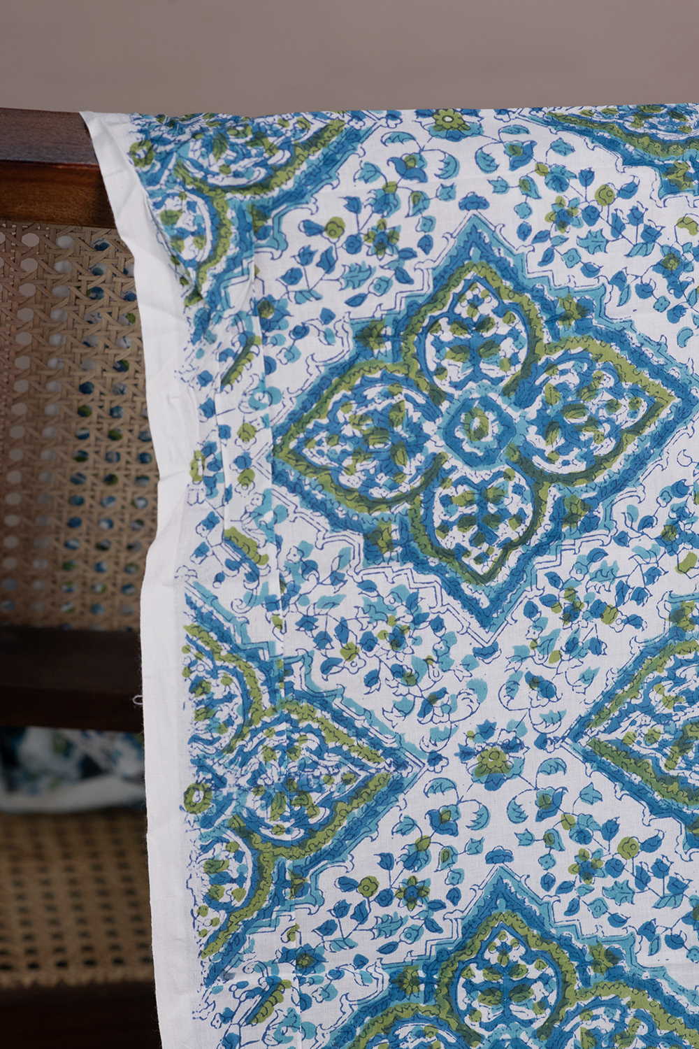 Intricate Design Sanganeri Cotton Fabric