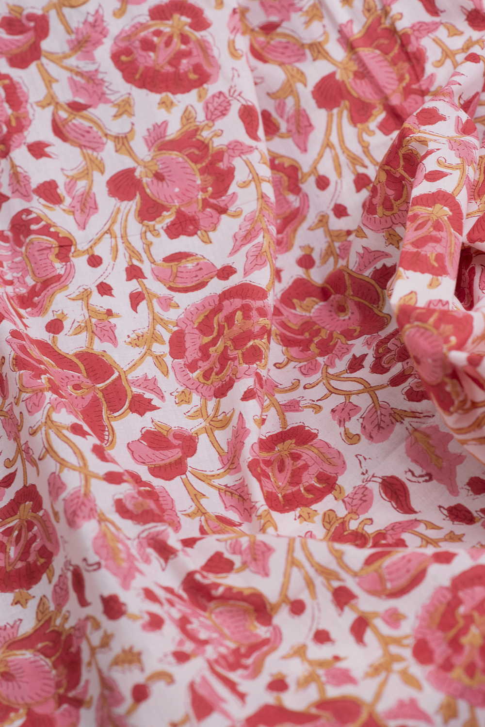Timeless Floral Sanganeri Cotton Fabric - Image 3