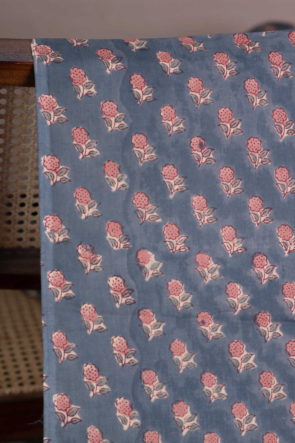 Petal Trail Sanganeri Cotton Fabric
