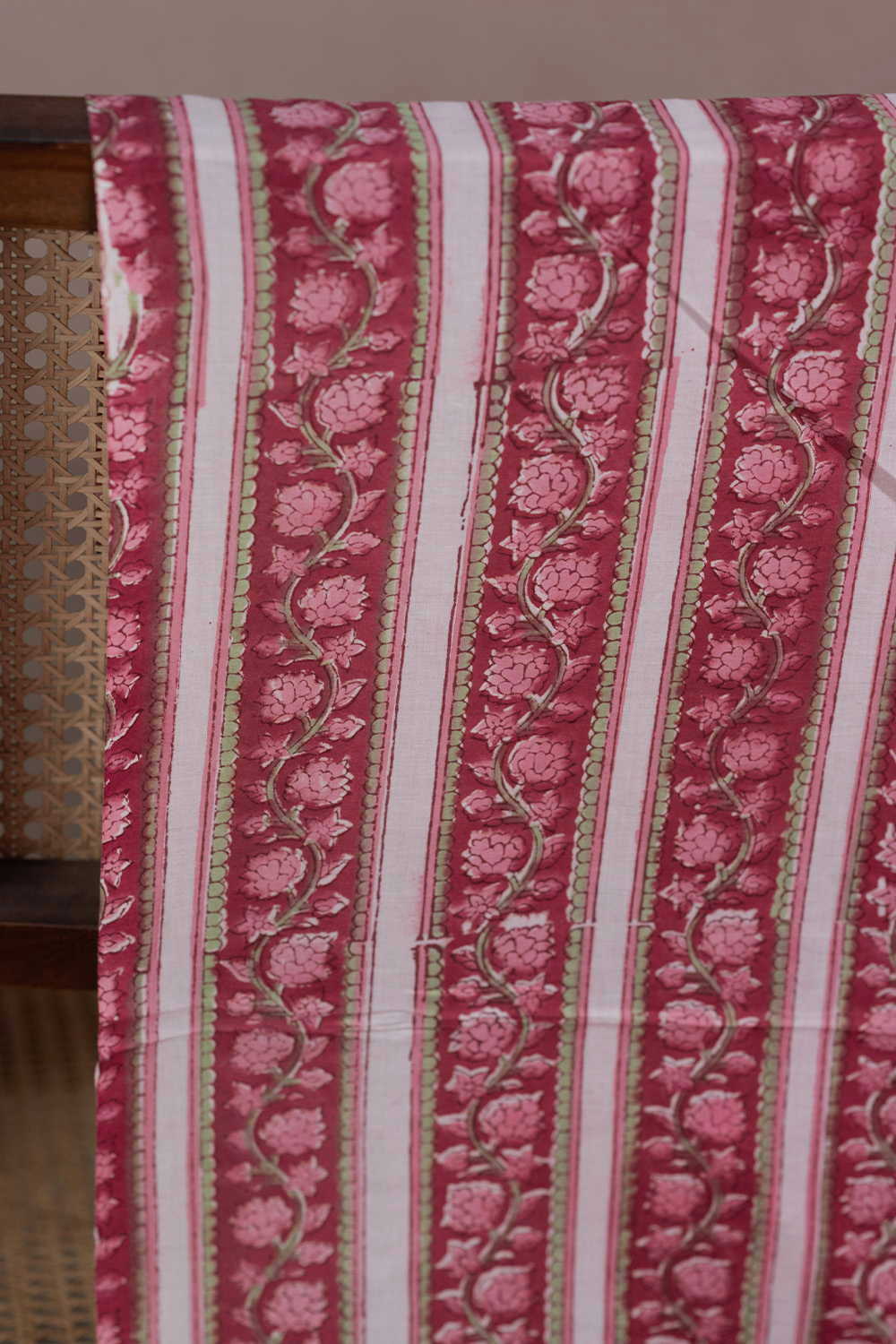Petal Flow Sanganeri Cotton Fabric