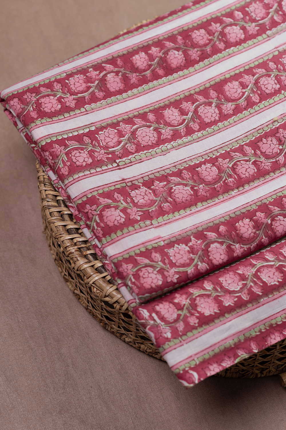 Petal Flow Sanganeri Cotton Fabric - Image 2