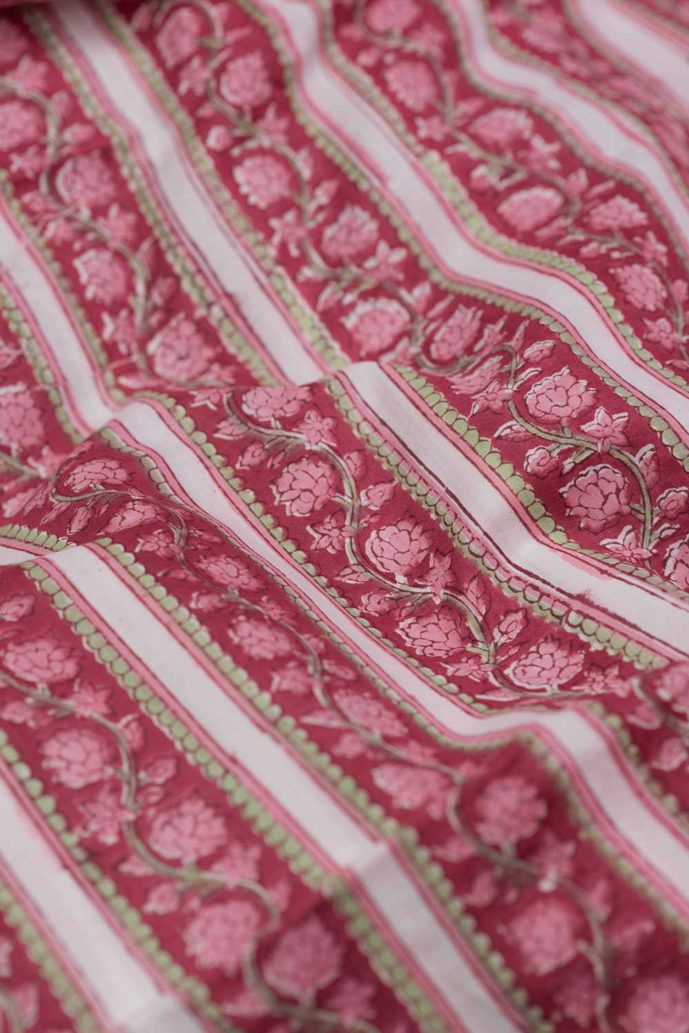 Petal Flow Sanganeri Cotton Fabric - Image 3