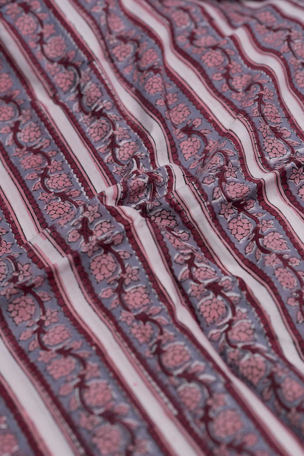 Floral Flow Sanganeri Cotton Fabric - Image 3